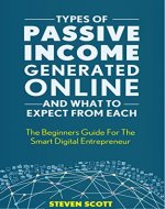 Types Of Passive Income Generated Online and What To Expect From Each: The Beginners Guide For The Smart Digital Entrepreneur (The Smart Digital Entrepreneur Guide Book 1) - Book Cover