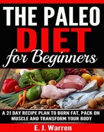 The Paleo Diet for Beginners: A 21 day recipe plan to burn fat, pack on muscle and transform your body - Book Cover