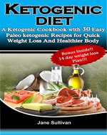 KETOGENIC DIET: A Ketogenic Cookbook with 30 Easy Paleo Ketogenic Recipes For Quick Weight Loss And a Healthier Body - Book Cover