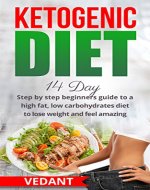 Ketogenic Diet: 14 Day step by step beginners guide to a High Fat, Low Carbohydrates diet to Lose Weight and feel Amazing. (diet, dieting, ketogenic diet, paleo diet, eating habits) - Book Cover