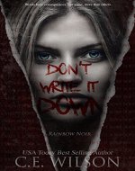 Don't Write it Down: Episode One in the Rainbow Noir Series (A Light Horror Series) - Book Cover