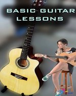 Basic guitar lessons: Easy learning guitar (How to play guitar for beginners Book 1) - Book Cover