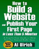 How to build a Website and Publish your first page in less than Five Minutes