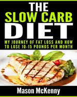 The Slow Carb Diet: My Journey Of Fat Loss And How To Lose 10-15 Pounds Per Month (slow carb, weight loss motivation, healthy diet cookbook, paleo diet, low carb, lose weight fast, diet motivation) - Book Cover