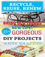 Recycle, Reuse, Renew: Bring Old Things New Life! 45+ Gorgeous DIY Projects To Revive Your Old Stuff!: (WITH PICTURES, DIY projects, DIY household hacks, ... crafts, DIY Recycle Projects Book 2) - Book Cover