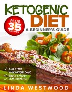 Ketogenic Diet: A Beginner's Guide PLUS 35 Recipes to Kick Start Your Weight Loss, Boost Energy, and Slim Down FAST! - Book Cover