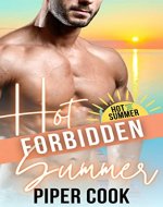 Hot Forbidden Summer: A Curvy Woman Instalove Grumpy Sunshine Age Gap Romance - Book Cover